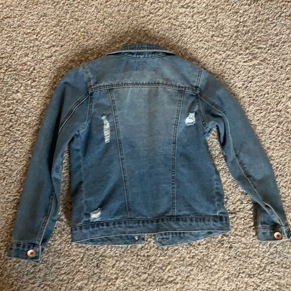Kids Distressed Blue Jean Jacket - Picture 2 of 3